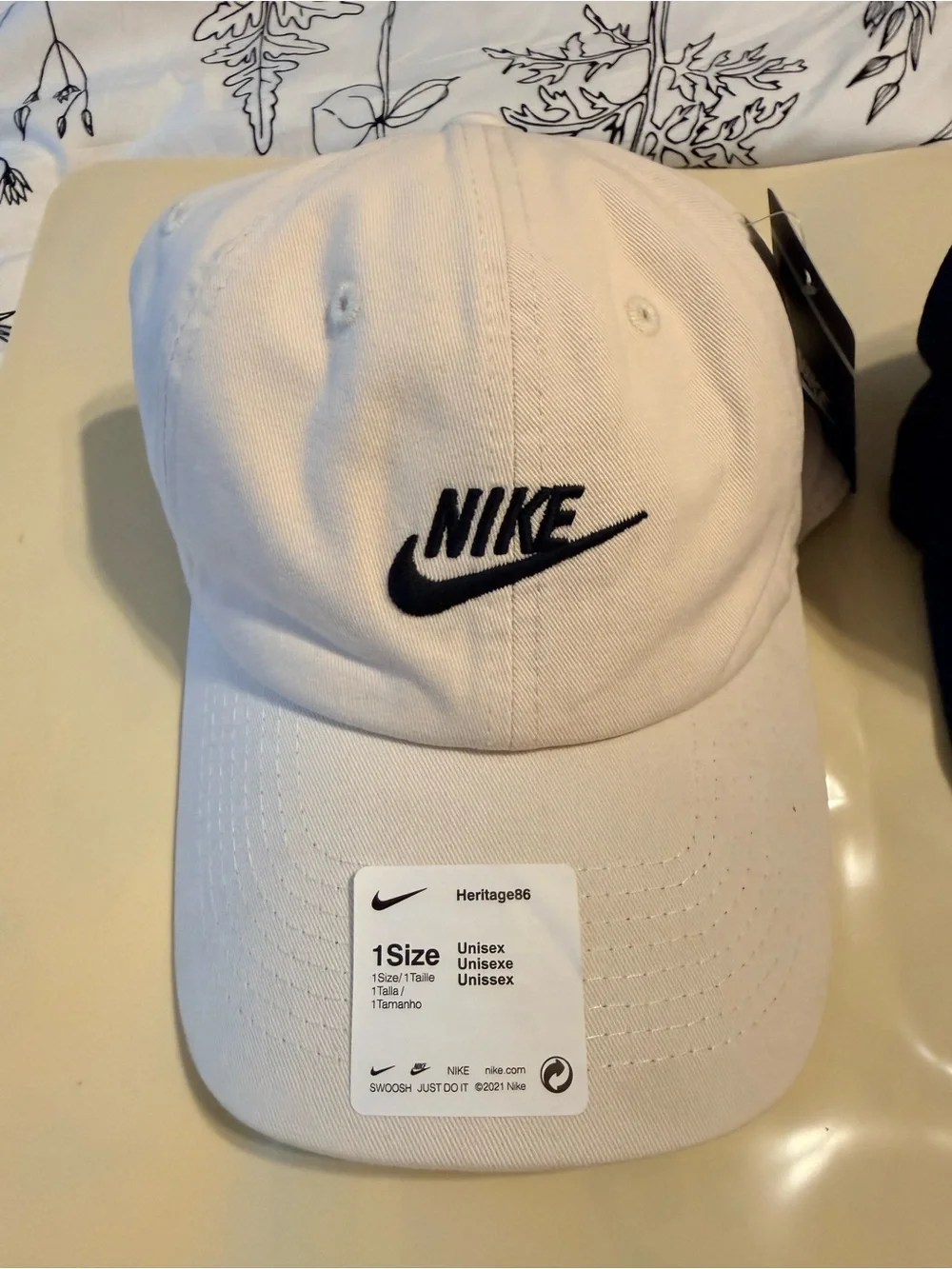 Nike Baseball Cap Duo — White and Navy Embroidered Swoosh